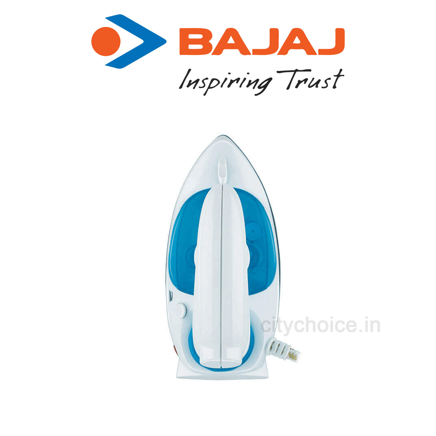 Bajaj Majesty Travellesta 800 Watts Travel Friendly Steam Iron (White & Blue)