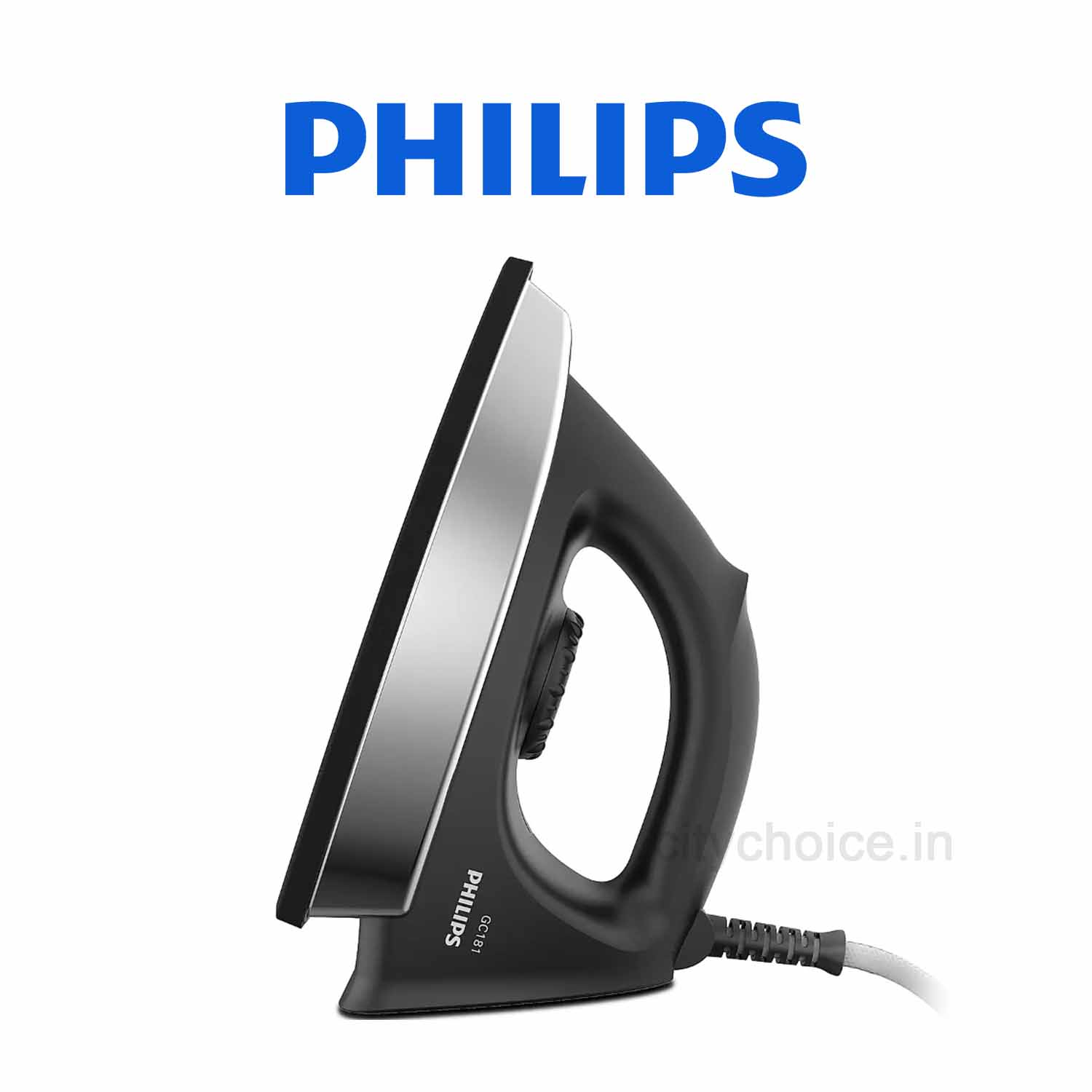 Philips 1000 Watt Heavy Weight (1.6 Kg) Dry Iron with Non Stick Coating - GC181