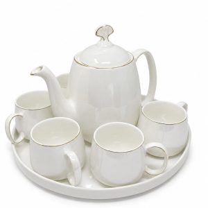 white tea set