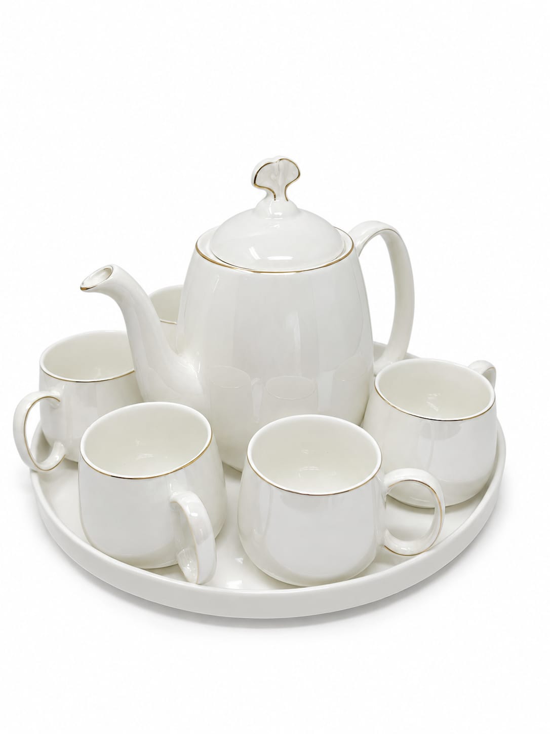 white tea set