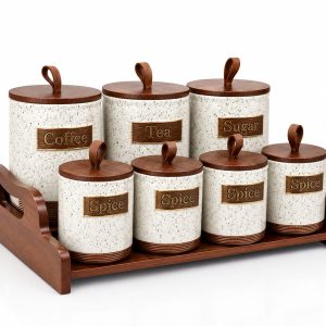 Premium Ceramic Spice Jar Set