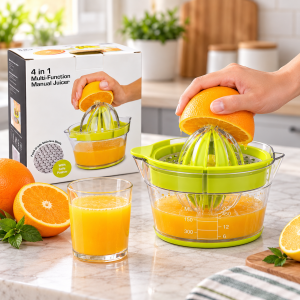 Fresh Citrus Juicing in a Sunlit Kitchen