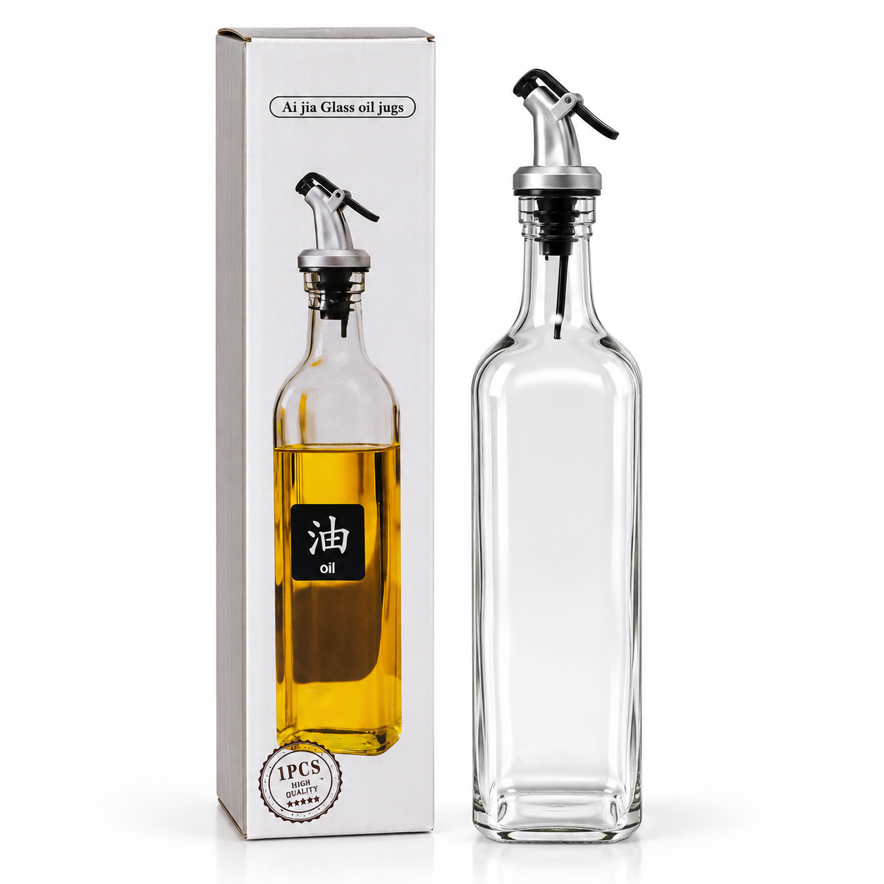 Glass Oil Dispenser Set Packaging