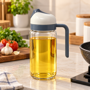 Golden Oil Dispenser in a Cozy Kitchen