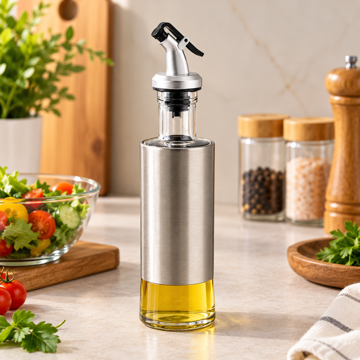 Modern Oil Dispenser Kitchen Still Life