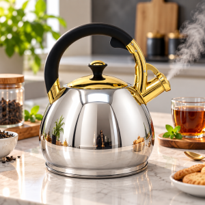 Polished Kettle Tea-Time Scene
