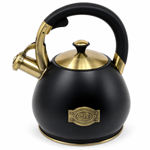 Premium Black Brass Whistling Kettle